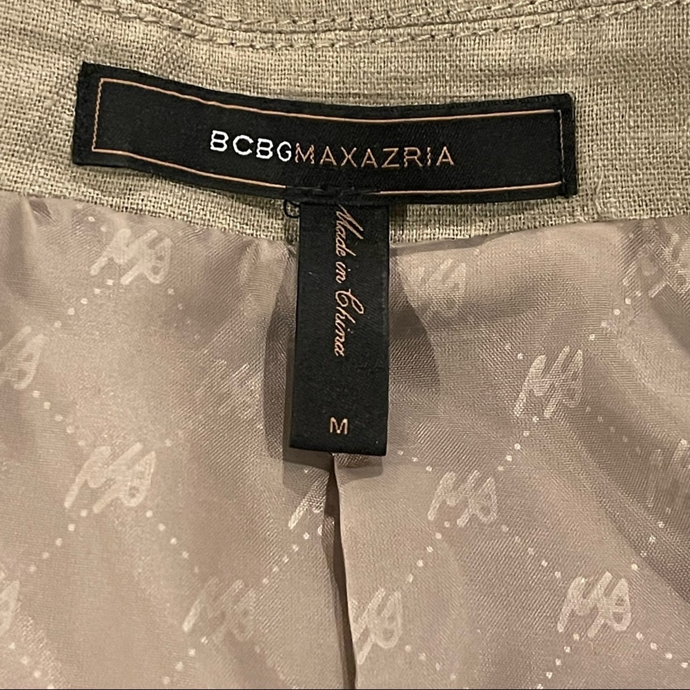 BCBGMaxazria Linen Blazer Jacket Size Medium - Picture 3 of 11